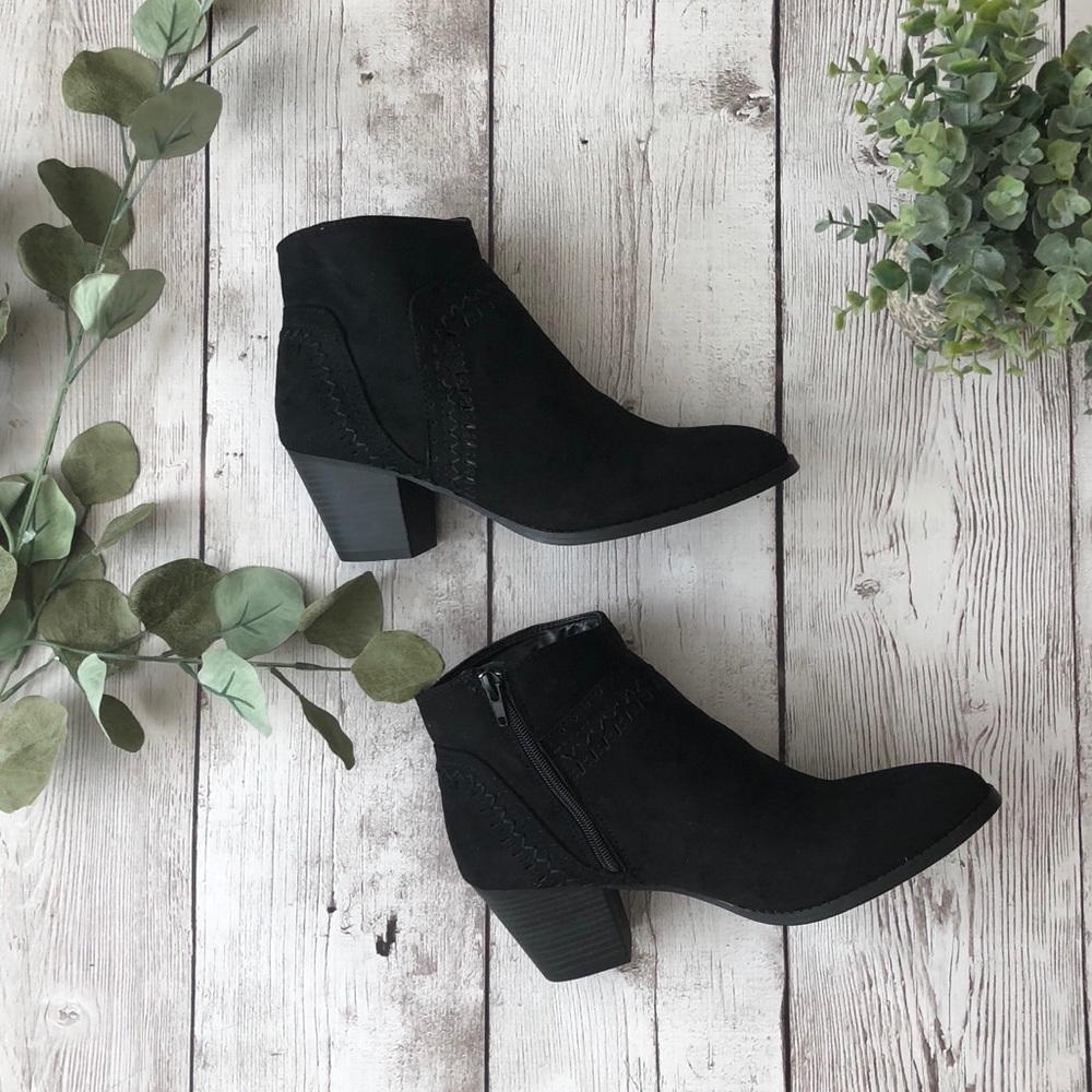 Black Suede Booties